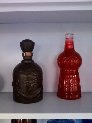 【玻璃廠 出口玻璃瓶 酒瓶 噴涂酒瓶 噴漆烤花絲印加工】價格,廠家,圖片,塑料類印刷,上海霞影實業-